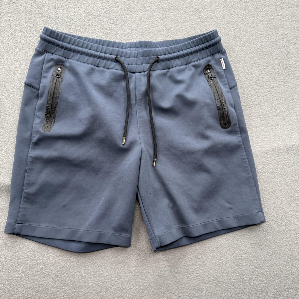 Orlebar Brown Swim Shorts Mens Large Blue Tech Zip Pockets Lined Stretch Casual